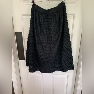 J.Crew black 100% cotton skirt.